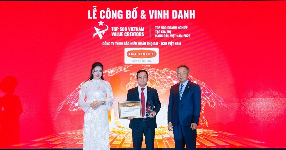 Dai-ichi Life Việt Nam đạt ‘Top 500 Doanh nghiệp tạo giá trị hàng đầu Việt Nam 2025’