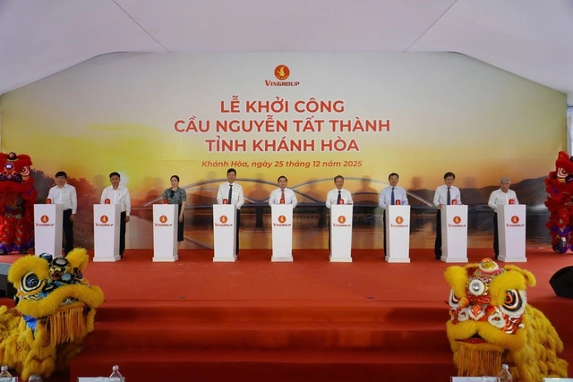 Khởi công cầu Nguyễn Tất Thành, tạo trục kết nối chiến lược nam Khánh Hòa - Ảnh 1