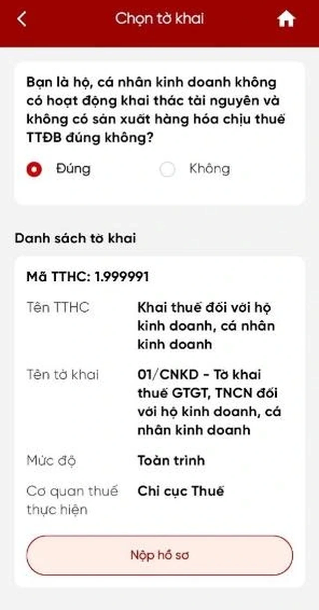 4 bước khai thuế trên eTax Mobile cho hộ kinh doanh cho thuê nhà - Ảnh 3