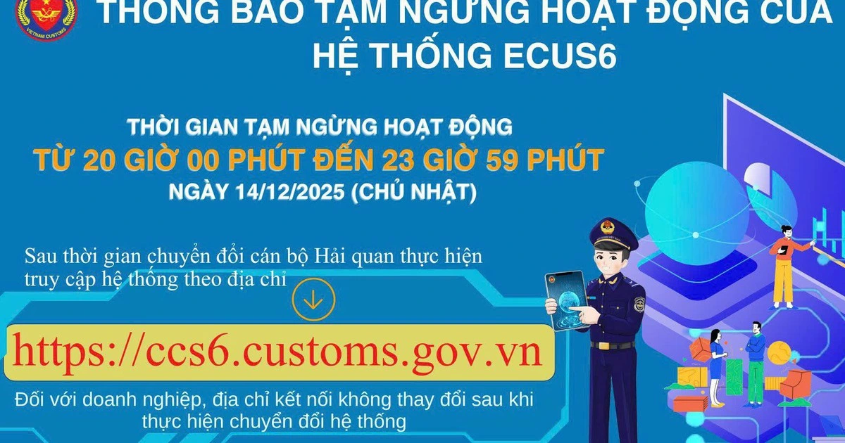 Hỏa tốc thông báo tạm ngừng hệ thống thông quan điện tử