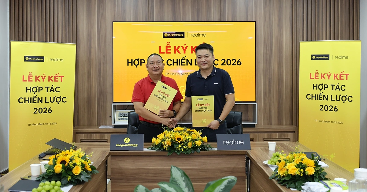 realme và Thế Giới Di Động ký kết chiến lược 2026: Mục tiêu tăng trưởng bứt tốc