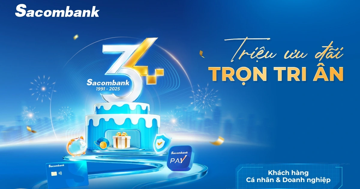 Tràn ngập ưu đãi xuyên suốt tháng 12 mừng sinh nhật Sacombank