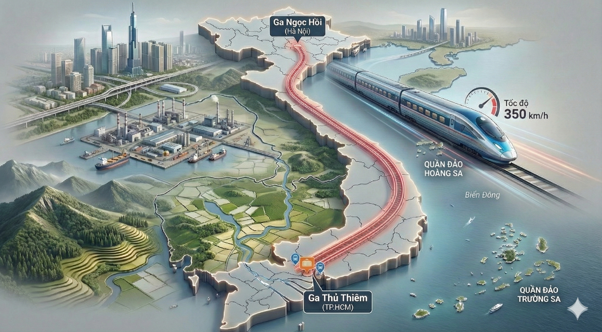 So găng ga đầu và ga cuối tuyến đường sắt cao tốc 67 tỷ USD: Một ga rộng top đầu Đông Nam Á, một ga nằm ở trung tâm mới của TP.HCM - Ảnh 2