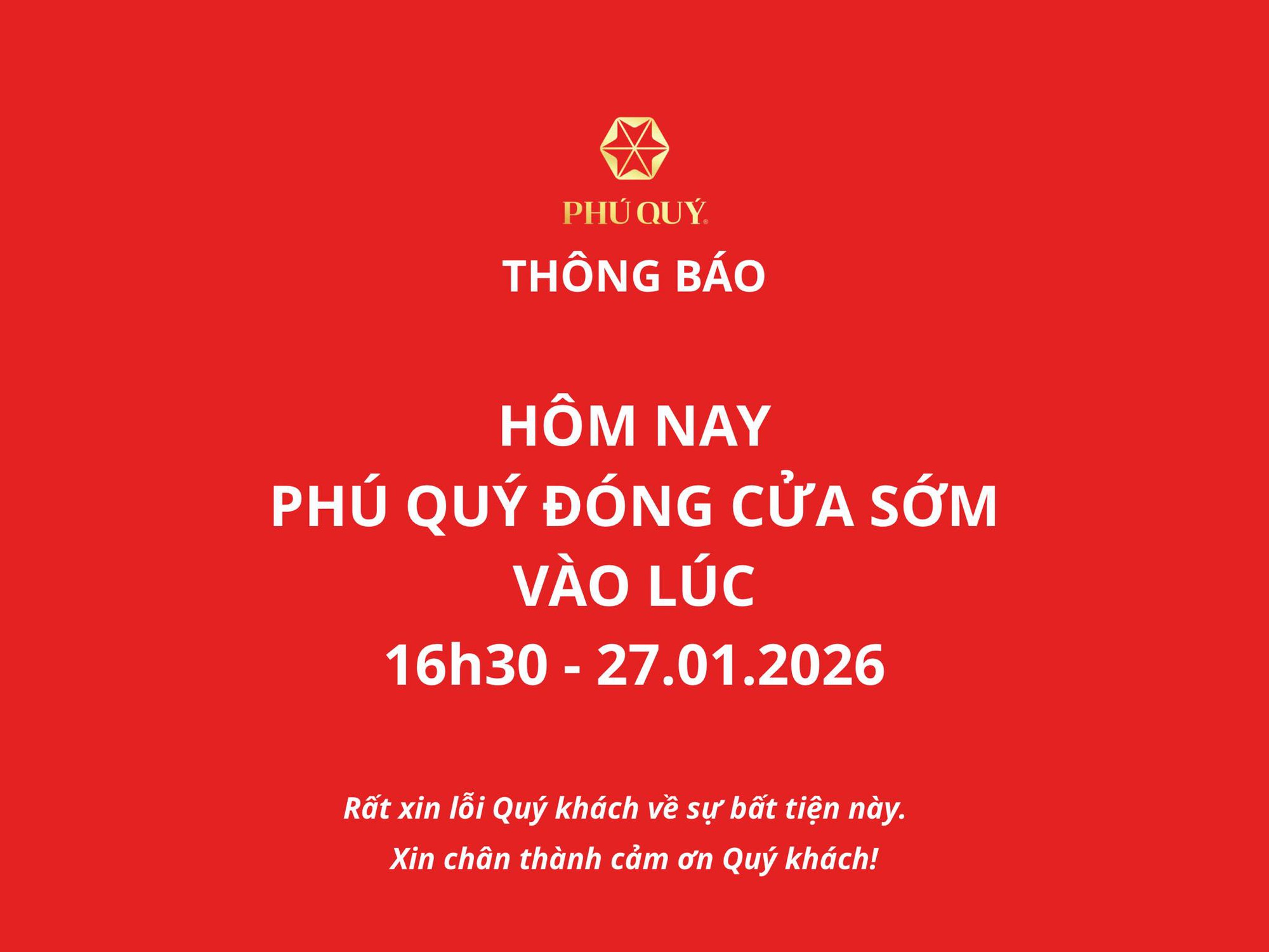Tập đoàn Vàng Bạc Phú Quý thông báo tin nóng - Ảnh 1