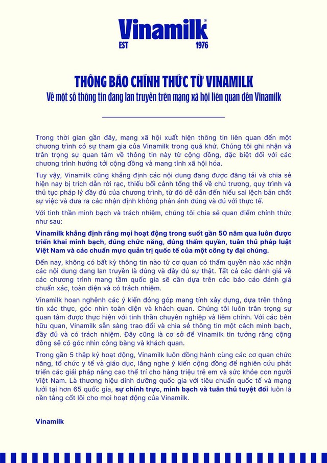 Vinamilk minh bạch - Ảnh 5