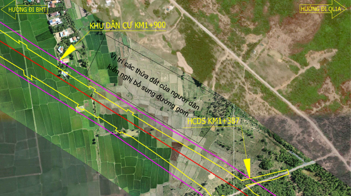 Đường cao tốc Khánh Hòa – Buôn Ma Thuột bít lối vào ruộng, kiến nghị mở đường gom - Ảnh 1