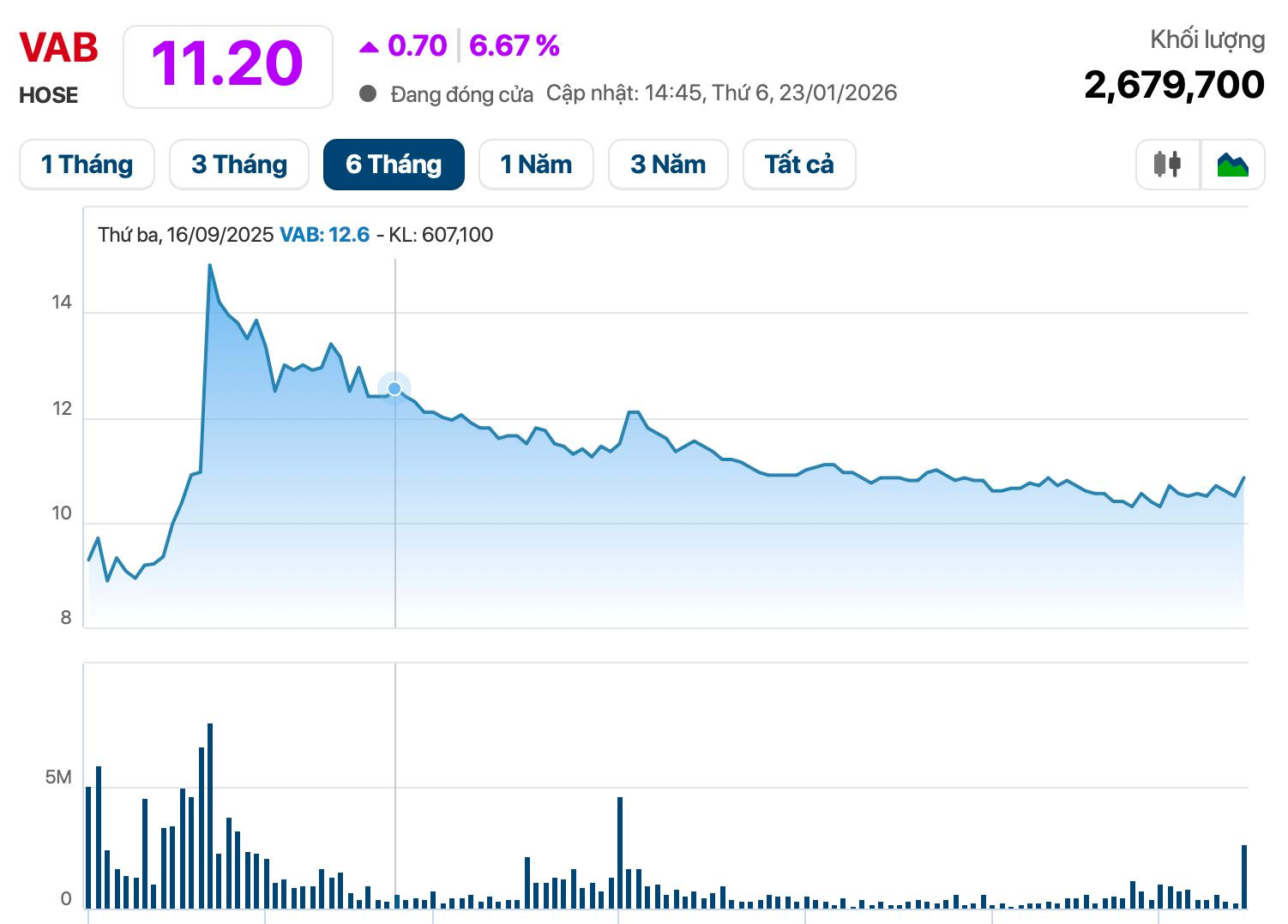 Một ngân hàng báo lãi quý 4 tăng hơn 100%, cổ phiếu lập tức "tím lịm" - Ảnh 1