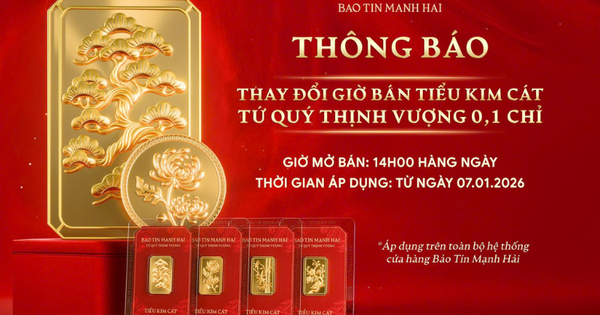 Bảo Tín Mạnh Hải thông báo về sản phẩm vàng 0,1 chỉ: Thay đổi từ ngày mai (7/1), khách hàng lưu ý!