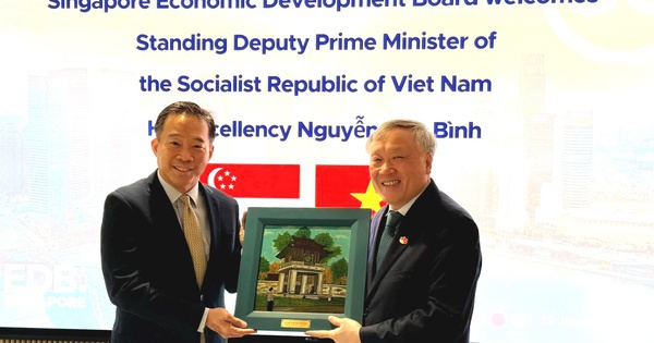 Phó Thủ tướng Nguyễn Hòa Bình làm việc với các cơ quan, doanh nghiệp, nhà đầu tư Singapore để thúc đẩy hợp tác trong lĩnh vực trung tâm tài chính