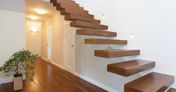 Các mẫu cầu thang gỗ đẹp cho nhà phố