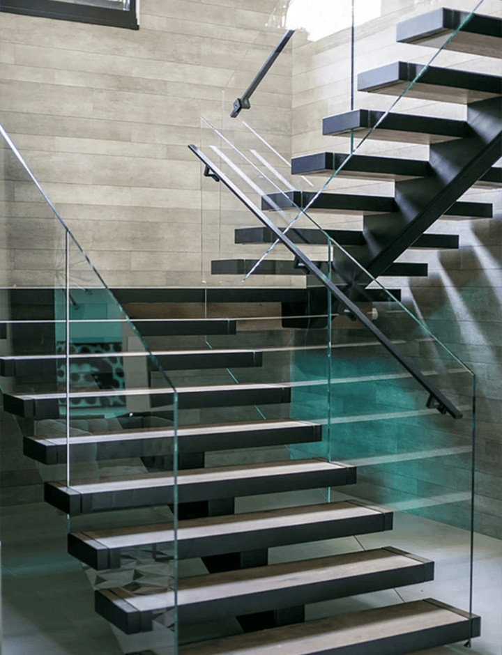 Các mẫu cầu thang xương cá độc đáo cho nhà phố - Ảnh 4