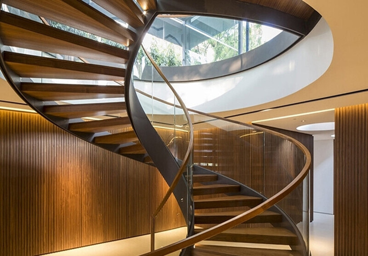 Các mẫu cầu thang xương cá độc đáo cho nhà phố - Ảnh 6