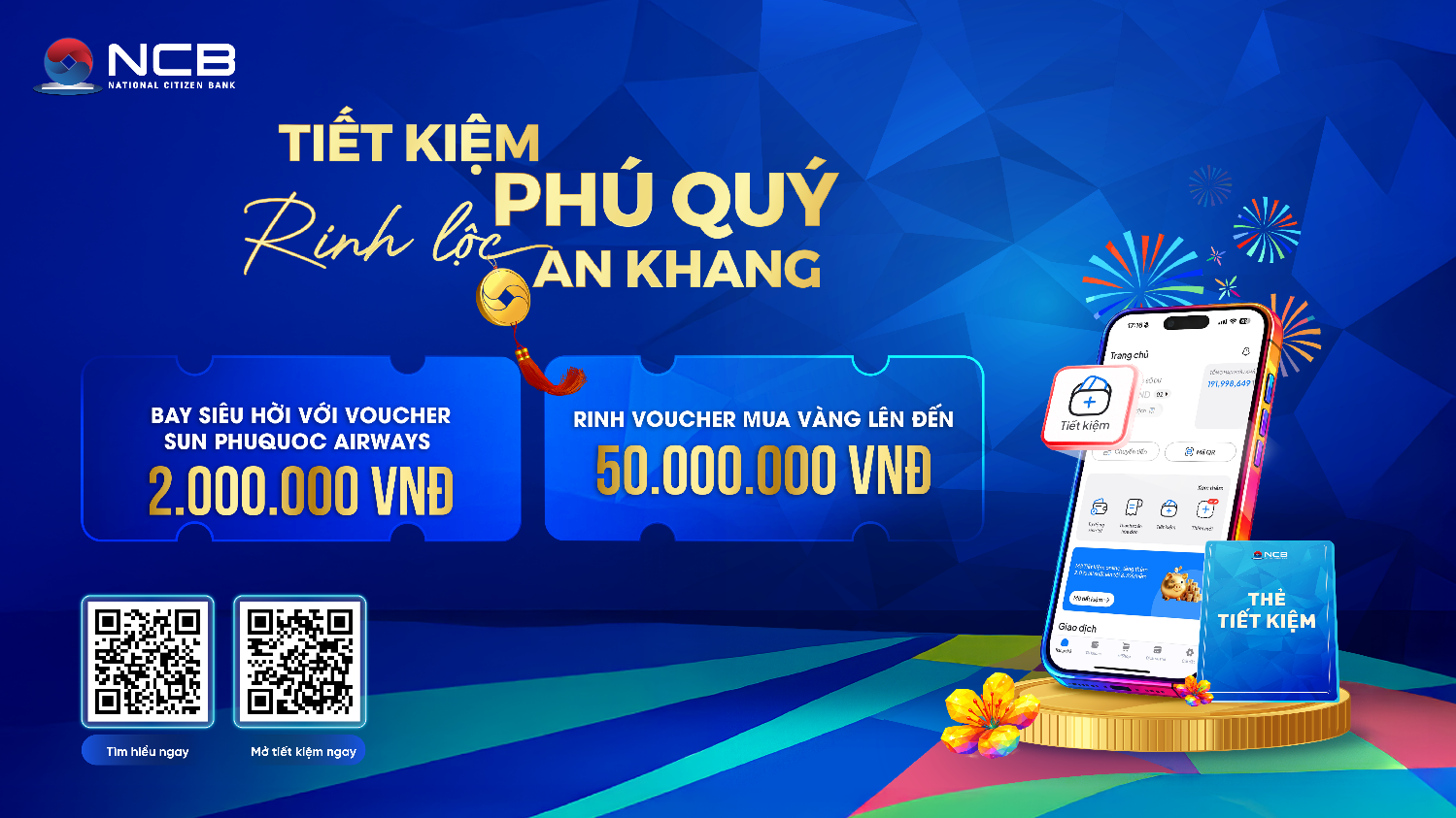 Cơ hội nhận voucher mua vàng lên đến 50 triệu đồng khi gửi tiết kiệm tại NCB - Ảnh 1