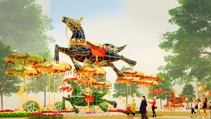 Đường hoa Nguyễn Huệ Tết Bính Ngọ lần đầu tiên có 2 phiên bản cho ngày và đêm - Ảnh 4