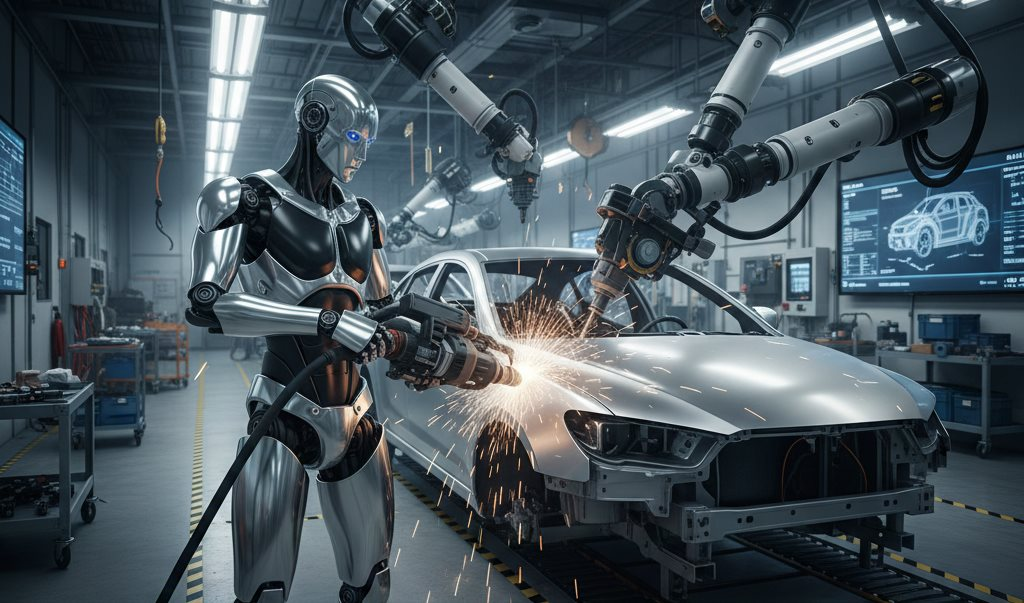 Robot lắp ráp ô tô trong 1 phút, 'nhà máy tối' mọc khắp nơi - chuyên gia dự báo đáng sợ: 'công nhân nhà máy sẽ thất nghiệp hàng loạt, chậm nhất đến năm 2030' - Ảnh 1