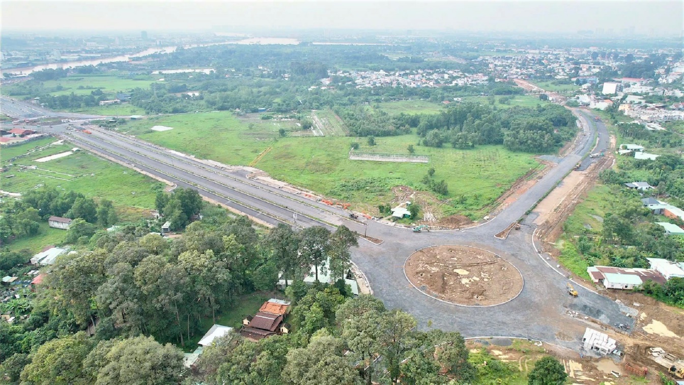 Hình ảnh tuyến đường trục trung tâm qua siêu phường ở Đồng Nai sắp thông xe - Ảnh 3