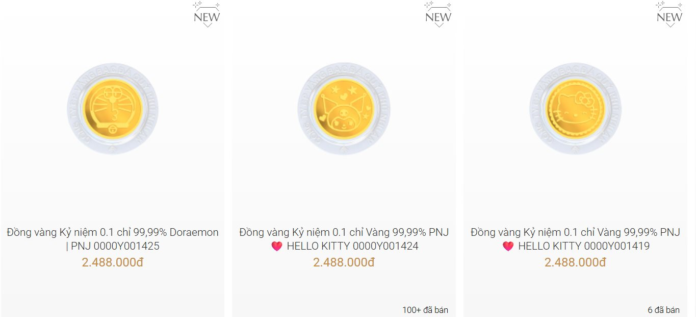 Vàng phá vỡ mốc 190 triệu: Huy Thanh, Bảo Tín Mạnh Hải đua bán vàng mini 0,05 - 0,1 chỉ, PNJ bán 0,39 - 0,79 chỉ, đúc Doraemon, Hello Kitty vào hộp mù - Ảnh 3