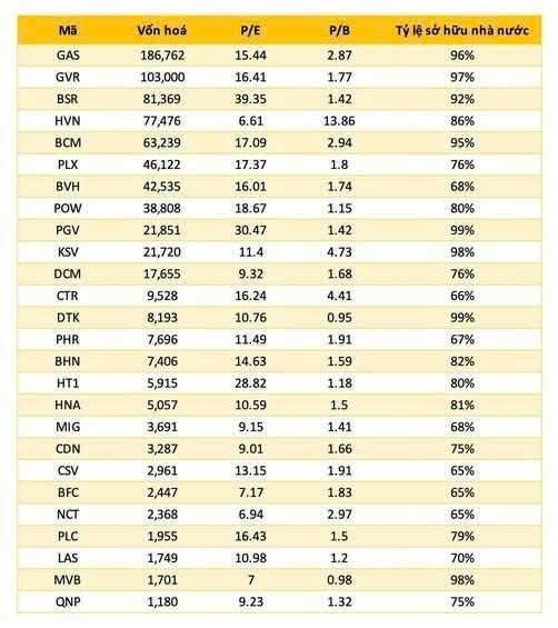 Điểm danh 26 công ty trên sàn có tỷ lệ sở hữu Nhà nước 'cô đặc' từ 65% - 99%: Kỳ vọng sóng lớn từ thoái vốn? - Ảnh 2