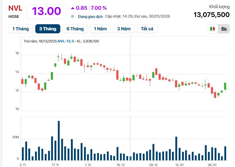 Novaland bất ngờ báo lãi đột biến 3.600 tỷ đồng trong quý 4/2025, cổ phiếu bốc đầu kịch trần - Ảnh 2