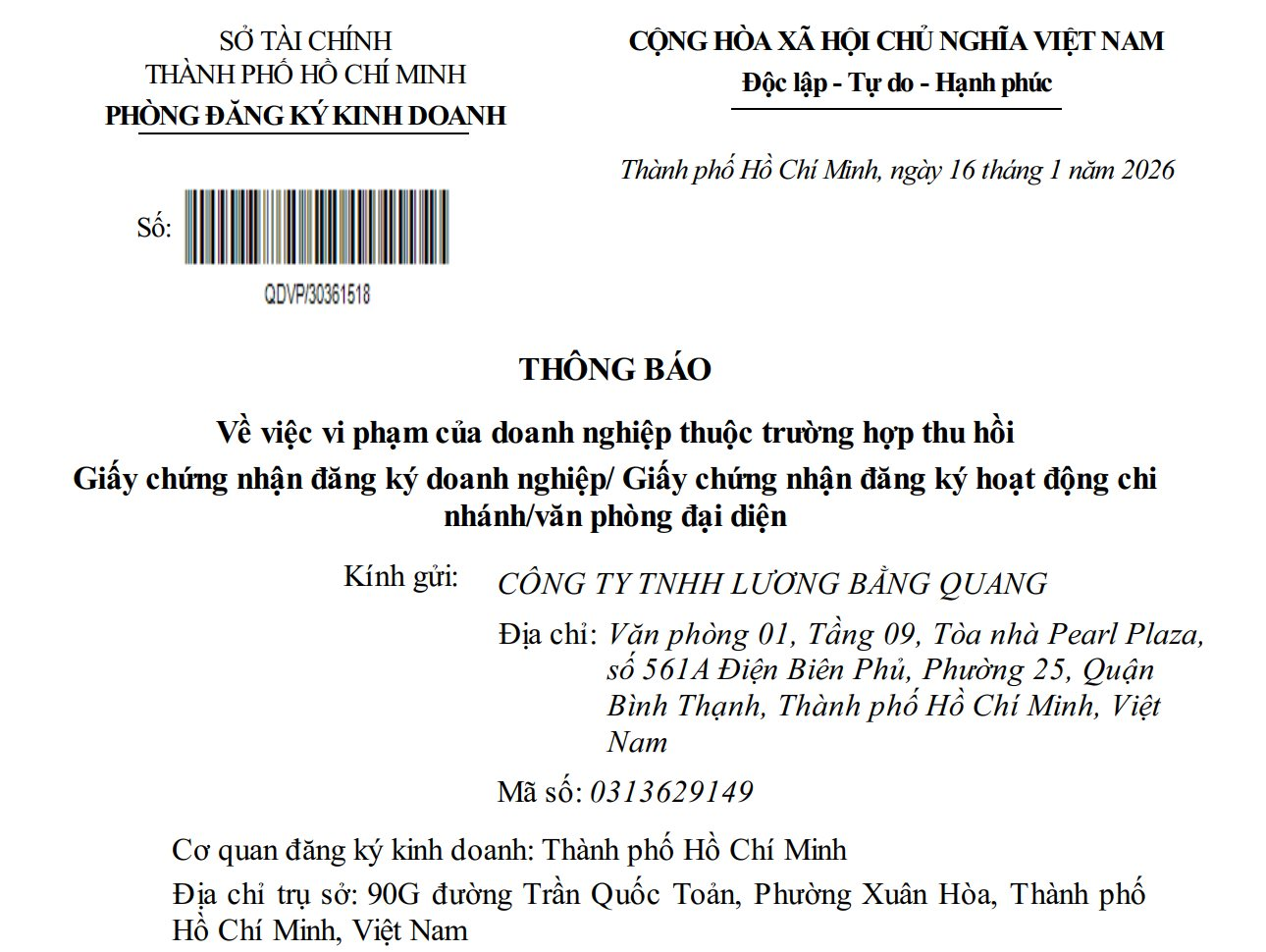 Công ty của Lương Bằng Quang sắp bị thu hồi giấy phép - Ảnh 1