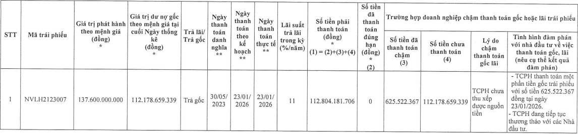 Novaland chậm thanh toán hơn 110 tỷ đồng gốc trái phiếu - Ảnh 1