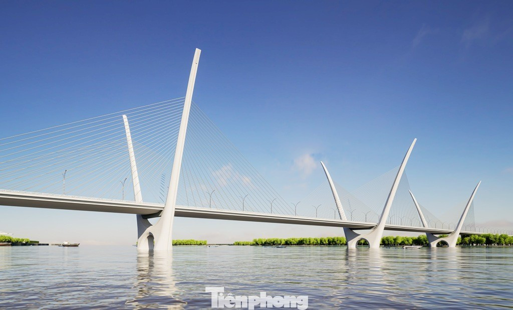 Toàn cảnh thi công cầu Thượng Cát hơn 7.300 tỷ đồng với biểu tượng cánh chim bay lên - Ảnh 16