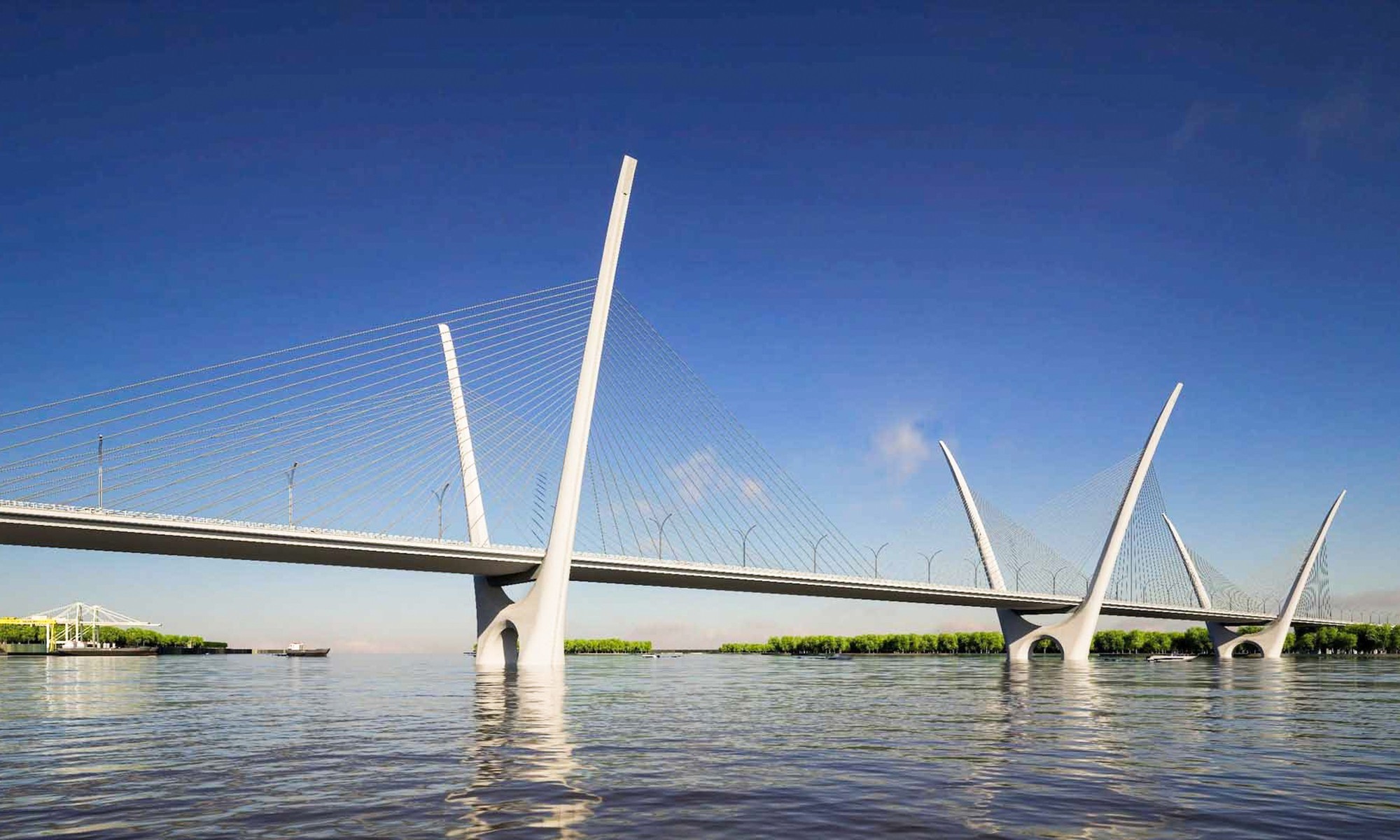 Cận cảnh công trường thi công cầu Thượng Cát hơn 7.300 tỷ đồng bắc qua sông Hồng - Ảnh 3