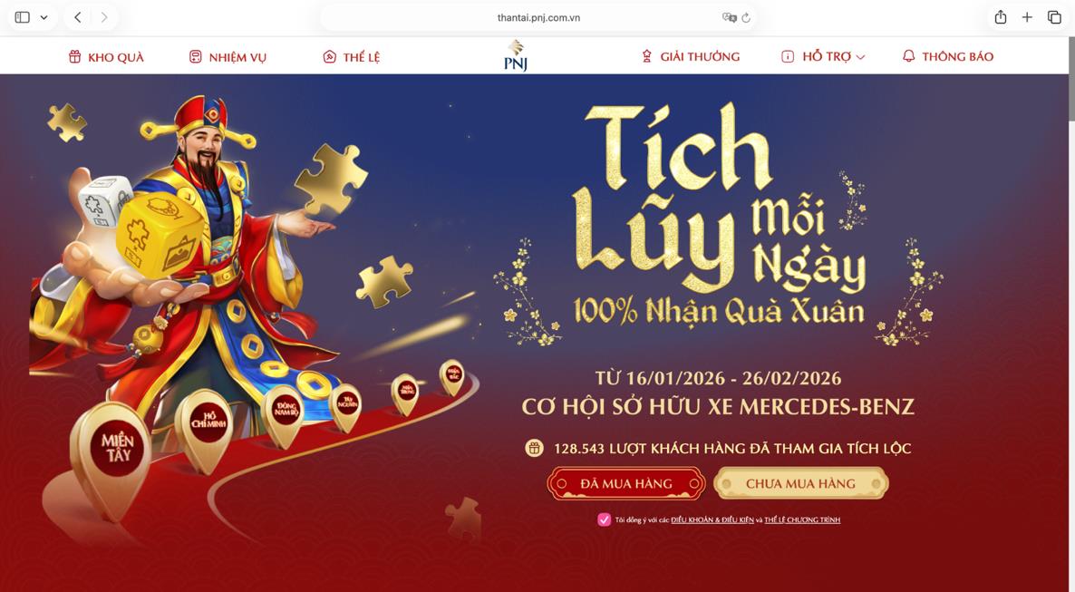 Chuỗi tọa độ Tích lộc xuyên Việt 2026: Hoạt động “Tích lộc” thu hút người chơi - Ảnh 1