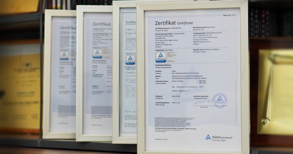 CADIVI tiên phong đạt chuẩn Tuv Rheinland cho dòng dây điện dân dụng