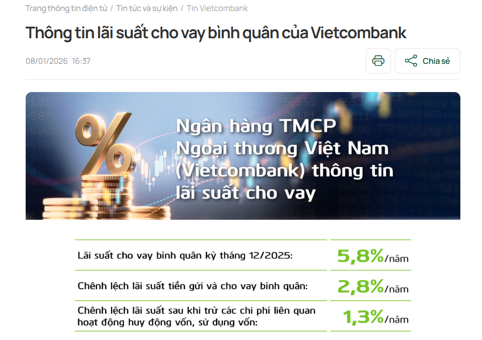 Vietcombank, BIDV tăng lãi suất cho vay - Ảnh 1