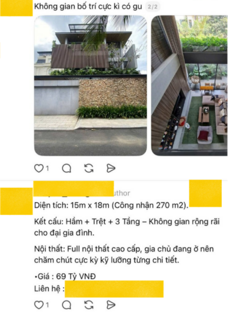 Rầm rộ thông tin biệt thự Tóc Tiên – Touliver từng chung sống được rao bán gần 70 tỷ - Ảnh 1