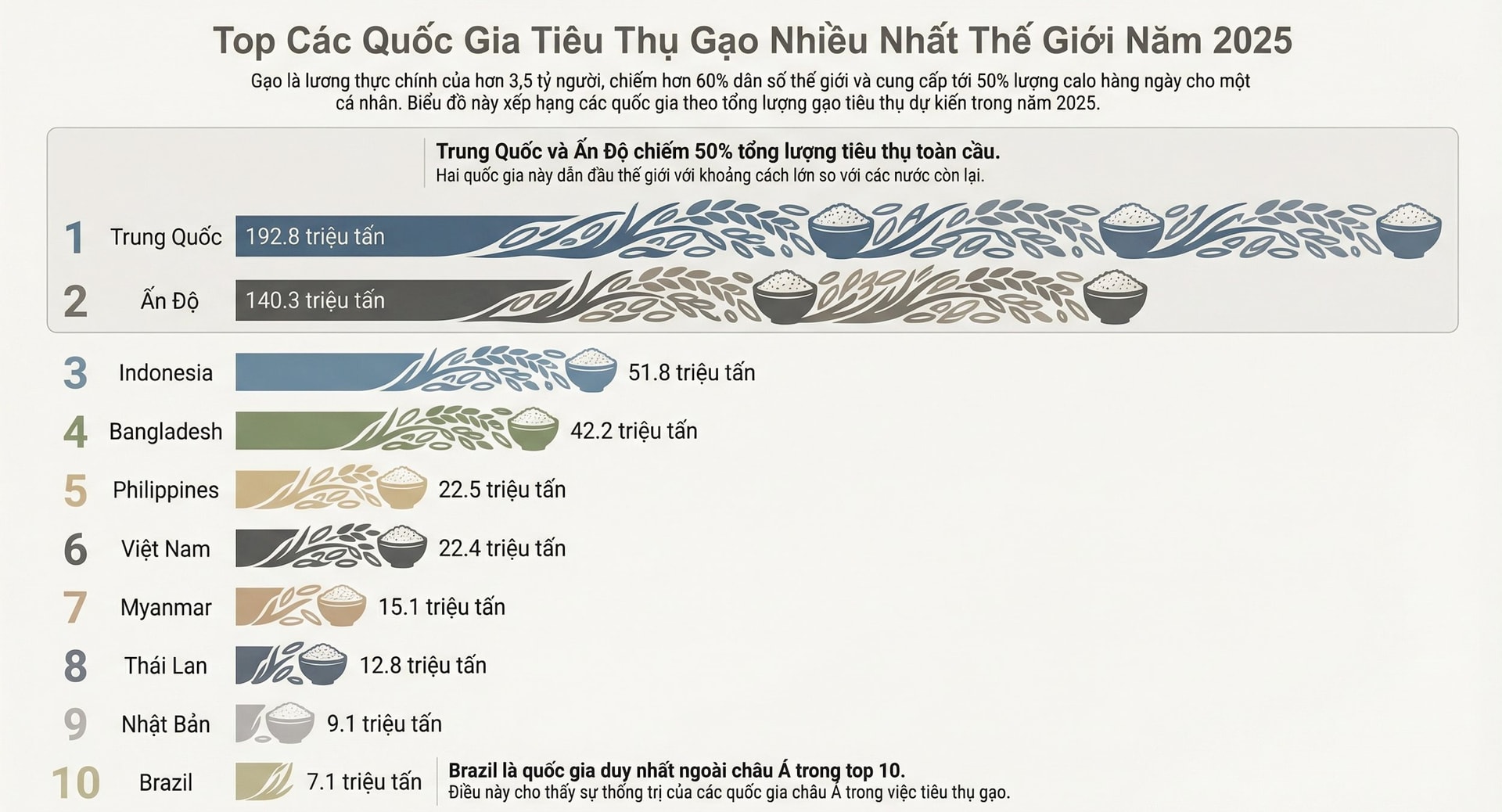 Không phải Việt Nam hay Thái Lan, quốc gia nào đang tiêu thụ gạo nhiều nhất thế giới? - Ảnh 2
