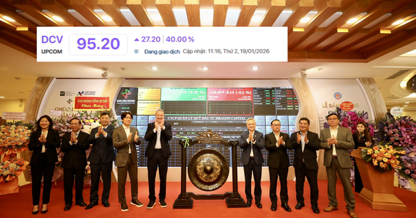Cổ phiếu Dragon Capital (DCV) tăng kịch trần 40% trong ngày chào sàn chứng khoán