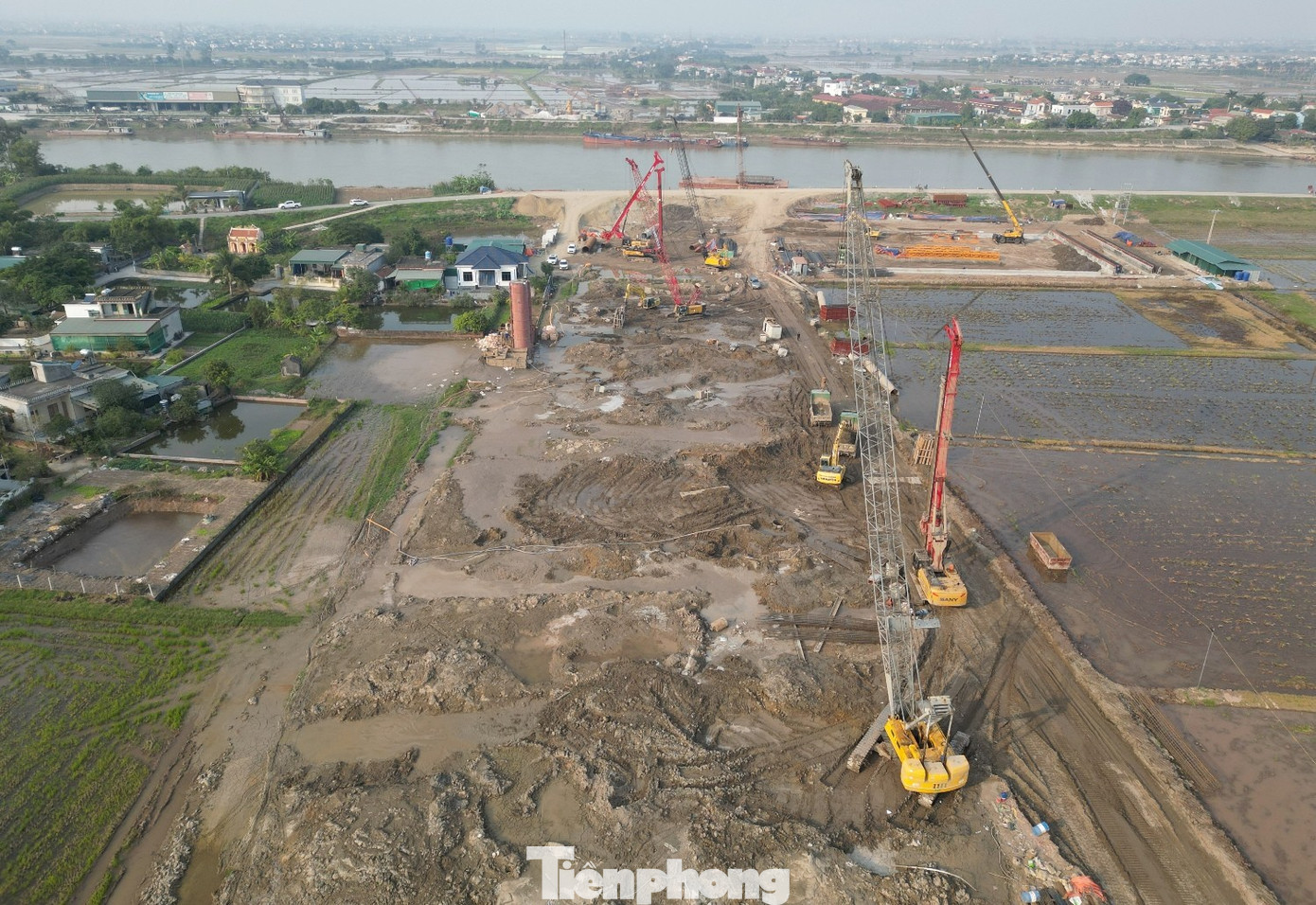 Đường nối Thái Bình - Phố Hiến đang được thi công ra sao? - Ảnh 1