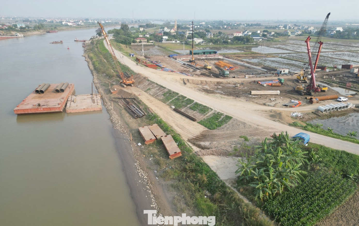 Đường nối Thái Bình - Phố Hiến đang được thi công ra sao? - Ảnh 4