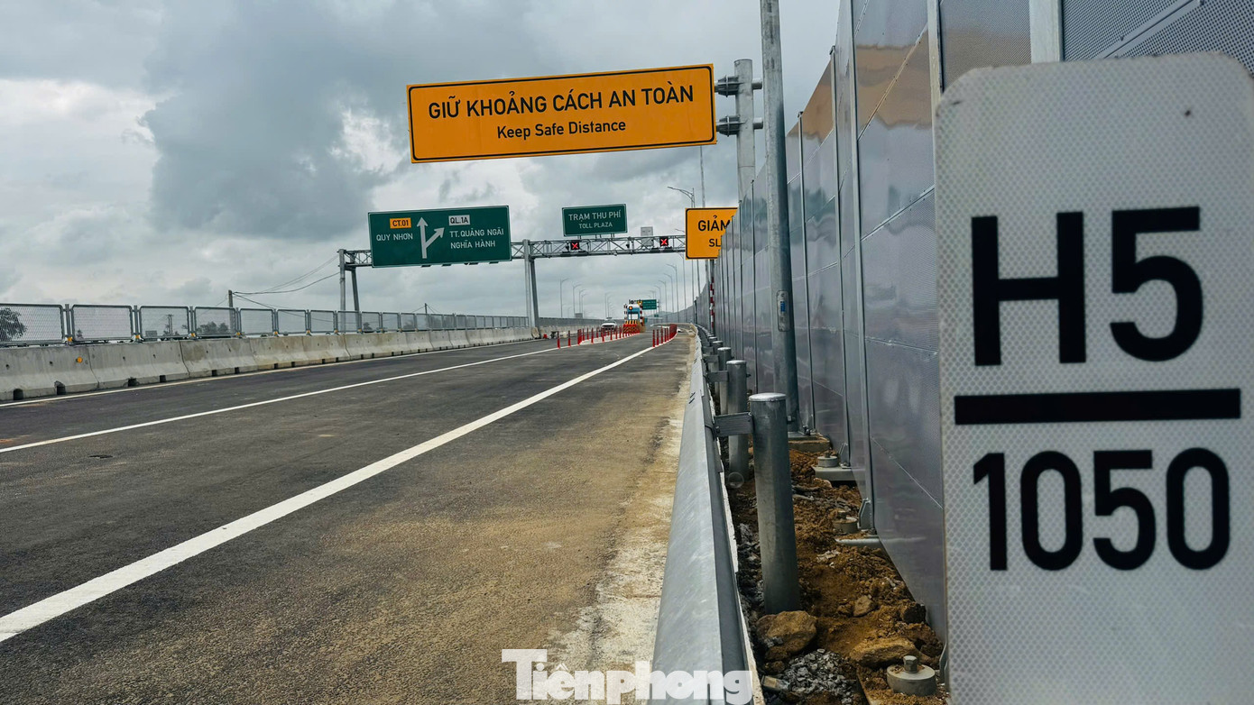 Cận cảnh điểm đấu nối cao tốc Quảng Ngãi - Hoài Nhơn với cao tốc Đà Nẵng - Quảng Ngãi - Ảnh 14