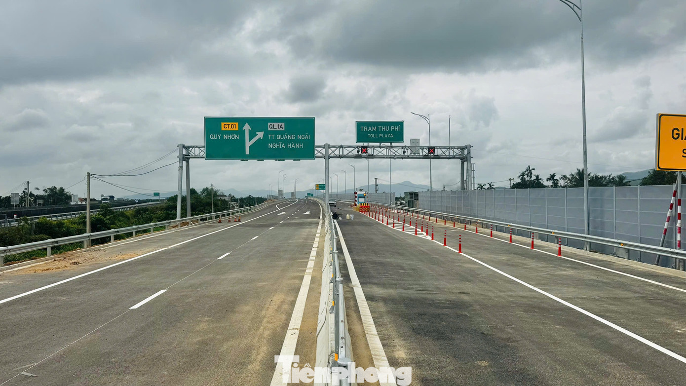Cận cảnh điểm đấu nối cao tốc Quảng Ngãi - Hoài Nhơn với cao tốc Đà Nẵng - Quảng Ngãi - Ảnh 5