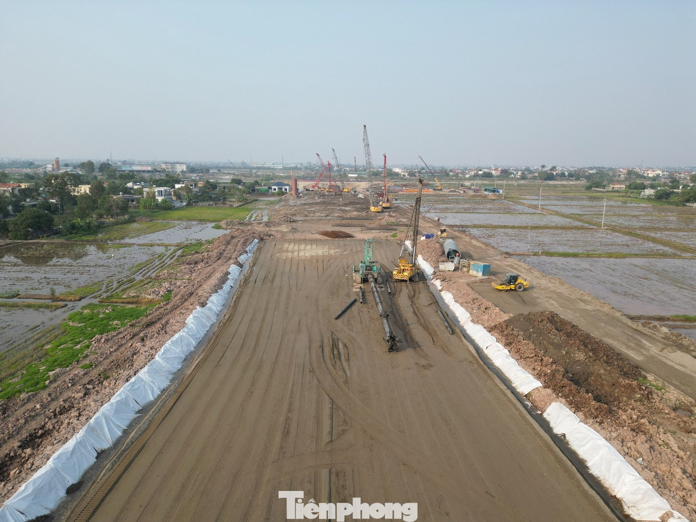 Đường nối Thái Bình - Phố Hiến đang được thi công ra sao? - Ảnh 5