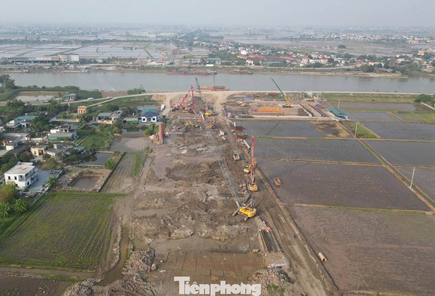 Đường nối Thái Bình - Phố Hiến đang được thi công ra sao? - Ảnh 9