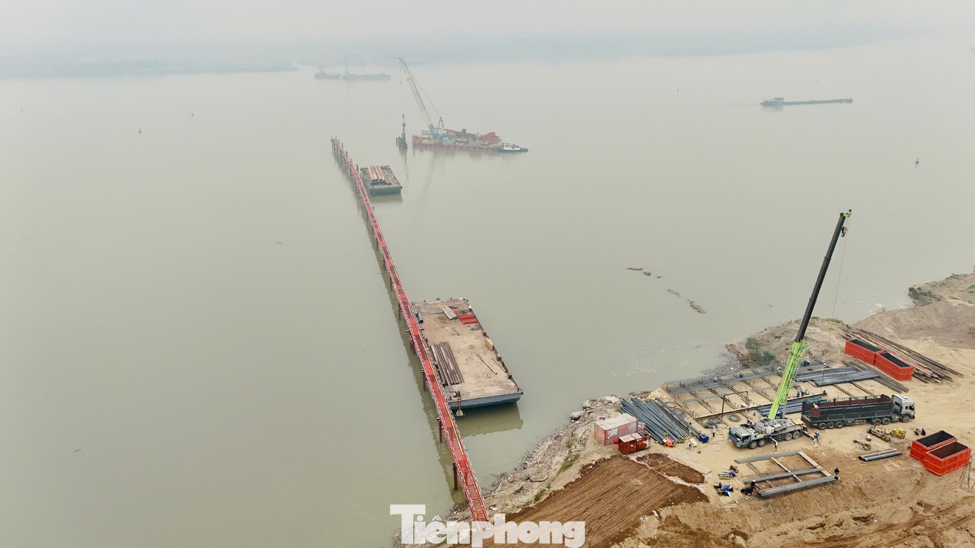 Toàn cảnh thi công cầu Thượng Cát hơn 7.300 tỷ đồng với biểu tượng cánh chim bay lên - Ảnh 8
