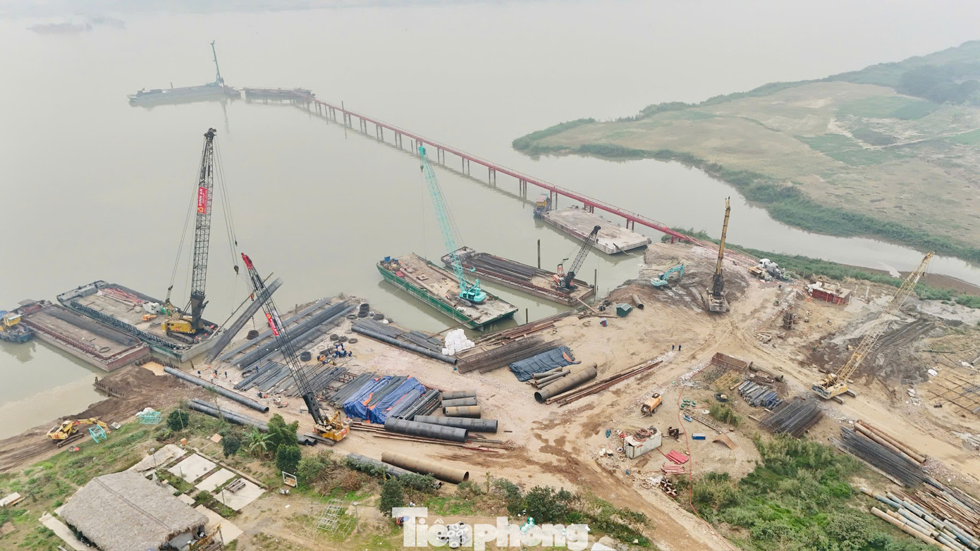 Toàn cảnh thi công cầu Thượng Cát hơn 7.300 tỷ đồng với biểu tượng cánh chim bay lên - Ảnh 11