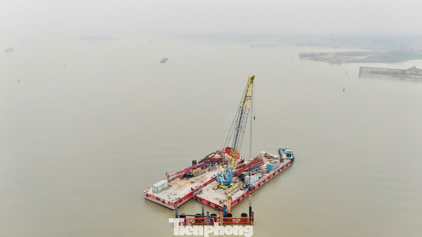 Toàn cảnh thi công cầu Thượng Cát hơn 7.300 tỷ đồng với biểu tượng cánh chim bay lên - Ảnh 7
