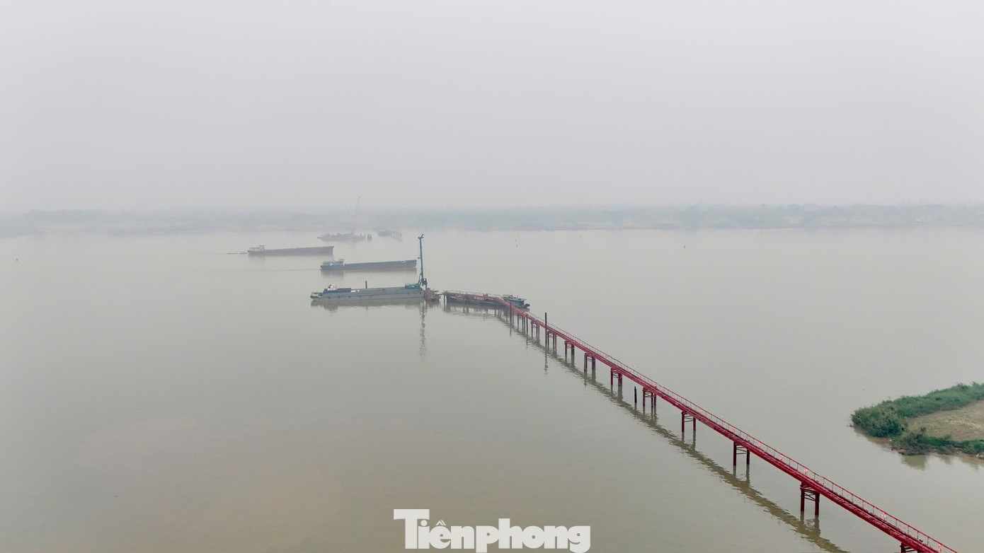 Toàn cảnh thi công cầu Thượng Cát hơn 7.300 tỷ đồng với biểu tượng cánh chim bay lên - Ảnh 3