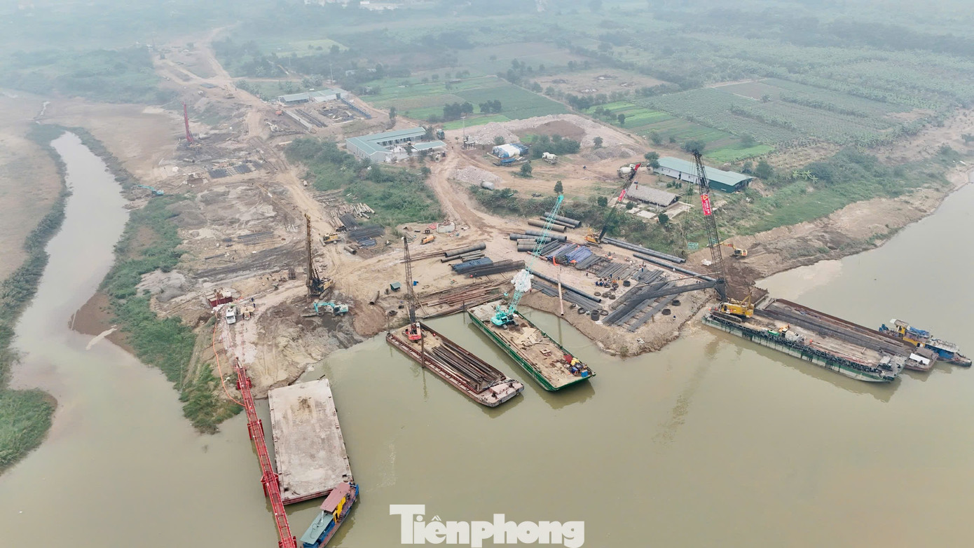 Toàn cảnh thi công cầu Thượng Cát hơn 7.300 tỷ đồng với biểu tượng cánh chim bay lên - Ảnh 15