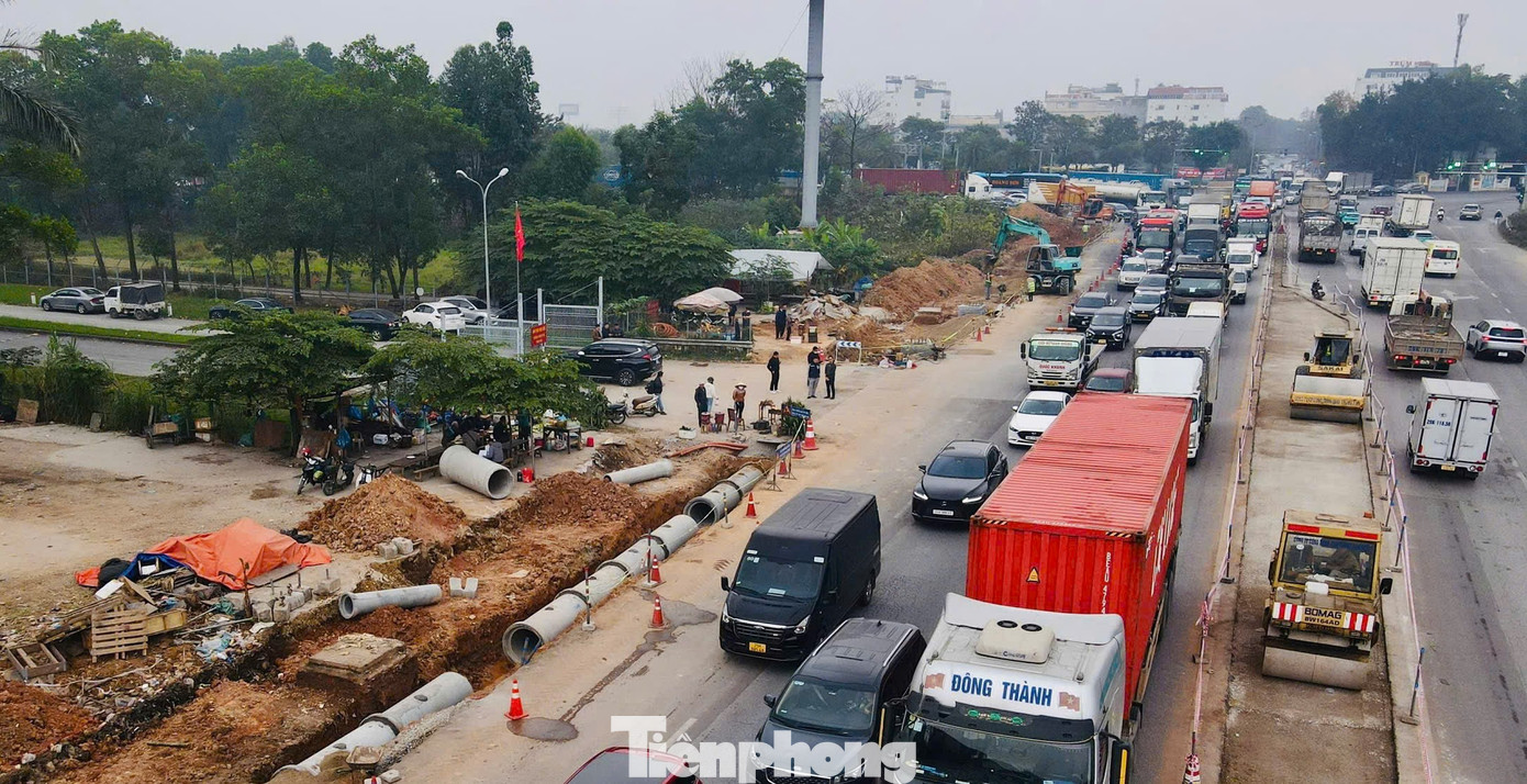 Hối hả thi công nút giao Quốc lộ 2 - Nội Bài - Lào Cai - Ảnh 9