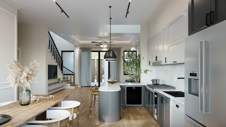 Mẫu tủ bếp chữ U độc đáo được ưa chuộng hiện nay - Ảnh 4