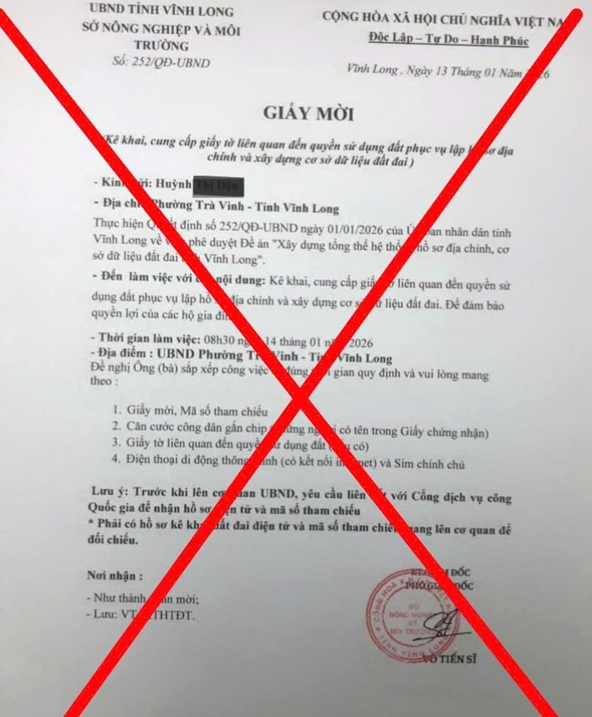 Giả cán bộ yêu cầu làm sạch dữ liệu sổ đỏ để lừa đảo - Ảnh 1