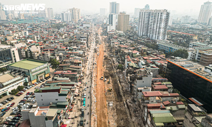 Hà Nội cấm ô tô chiều La Thành - Voi Phục để thi công đường Vành đai 1 - Ảnh 1