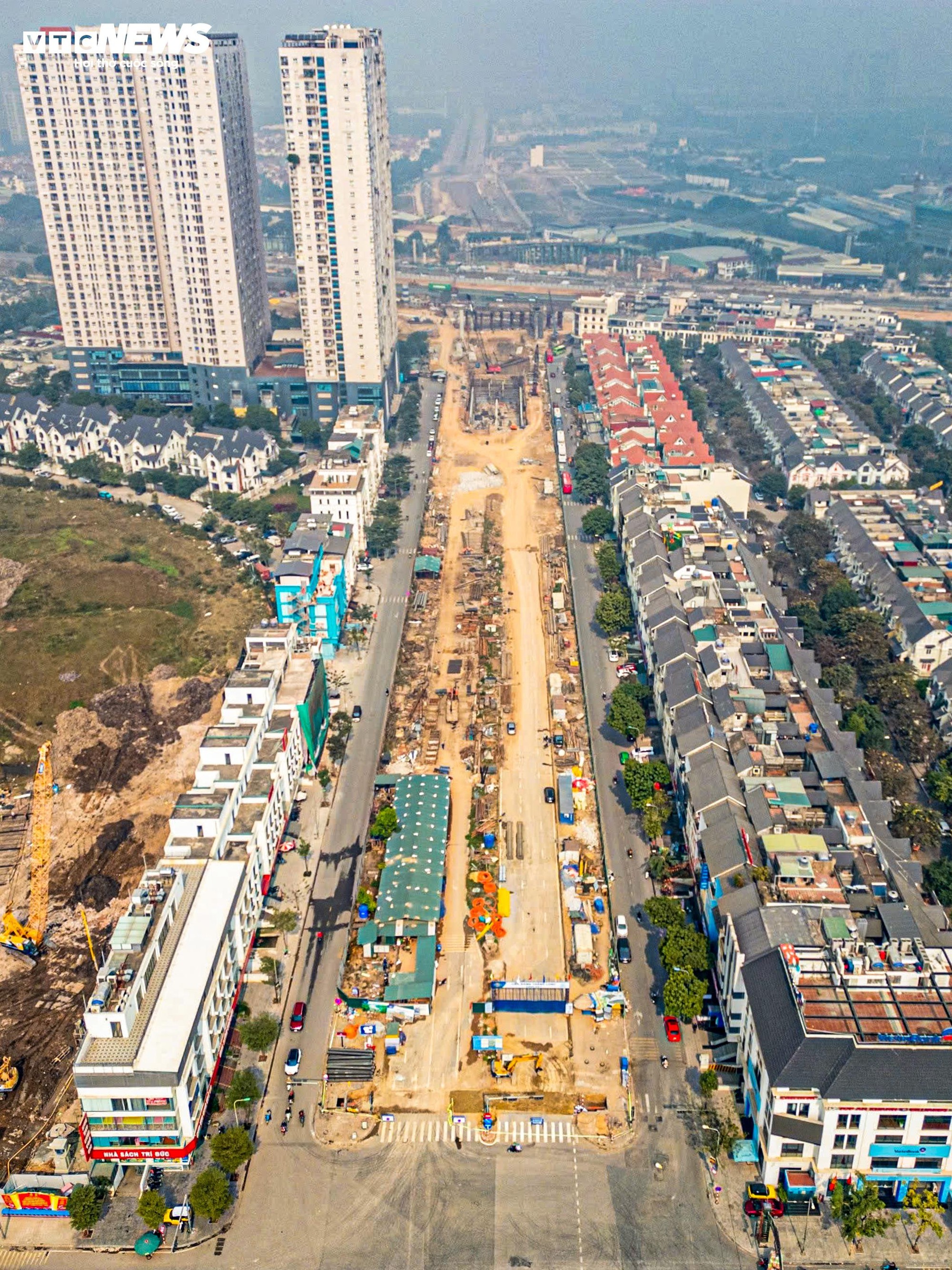 Toàn cảnh nút giao gần 2.400 tỷ đồng ở Hà Nội nhìn từ trên cao - Ảnh 9