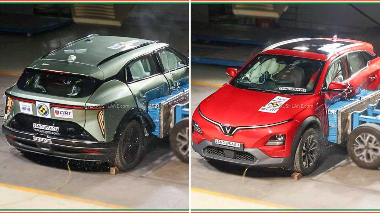 Xe VinFast VF6, VF7 chịu va chạm mạnh: Thân vỏ biến dạng ra sao, người trong xe an toàn thế nào? - Ảnh 1